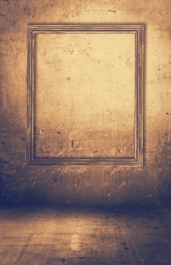 resim çerçevesi ile terk edilmiş iç