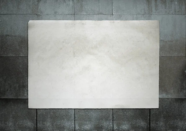 Paper on tile wall — Stock Photo, Image