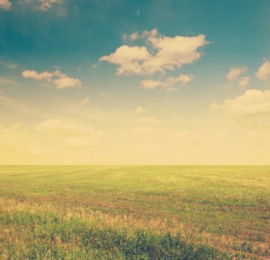 Gökyüzü ve yeşil alanları