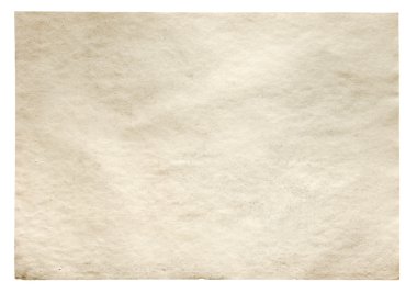 Beyaz arkaplanda izole edilmiş eski kağıt