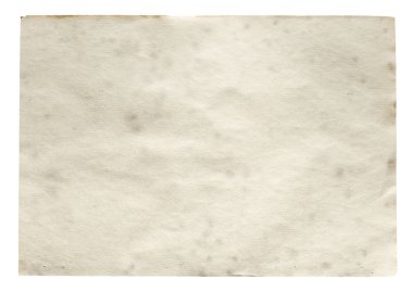 Beyaz arkaplanda izole edilmiş eski kağıt