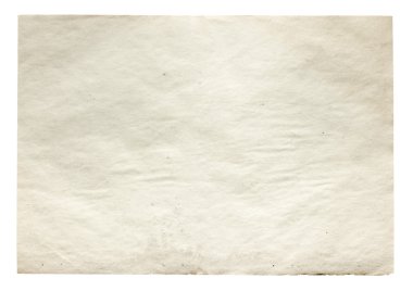 Beyaz arkaplanda izole edilmiş eski kağıt