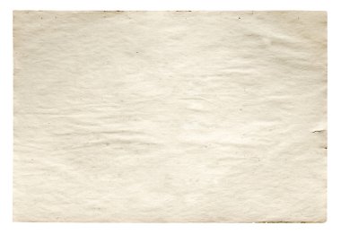 Beyaz arkaplanda izole edilmiş eski kağıt