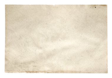 Beyaz arkaplanda izole edilmiş eski kağıt