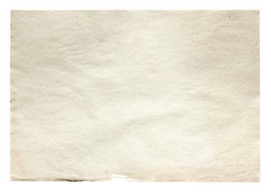 Beyaz arkaplanda izole edilmiş eski kağıt