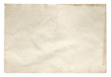 Beyaz arkaplanda izole edilmiş eski kağıt