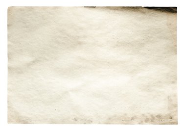 Beyaz arkaplanda izole edilmiş eski kağıt