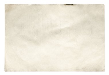 Beyaz arkaplanda izole edilmiş eski kağıt