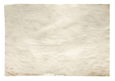 Beyaz arkaplanda izole edilmiş eski kağıt