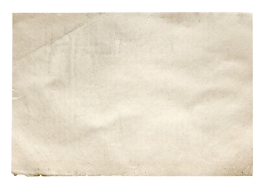 Beyaz arkaplanda izole edilmiş eski kağıt