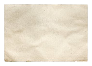 Beyaz arkaplanda izole edilmiş eski kağıt