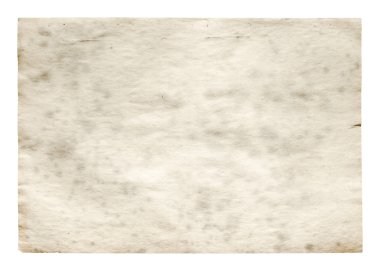 Beyaz arkaplanda izole edilmiş eski kağıt