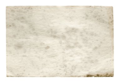 Beyaz arkaplanda izole edilmiş eski kağıt