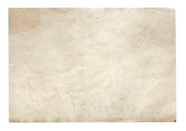 Beyaz arkaplanda izole edilmiş eski kağıt