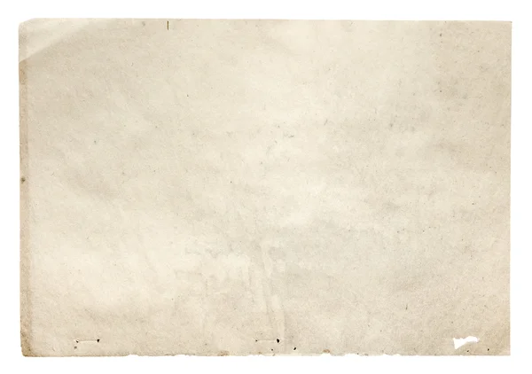 Vieux papier isolé sur fond blanc — Photo