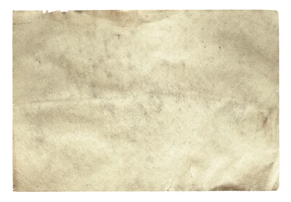 Παλιό χαρτί απομονωμένο σε λευκό φόντο — Φωτογραφία Αρχείου