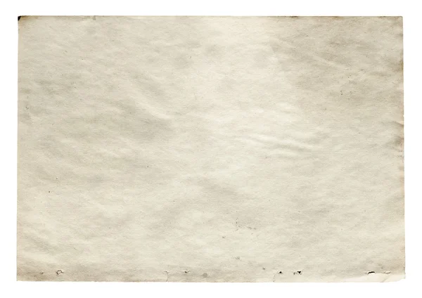 Vieux papier isolé sur fond blanc — Photo