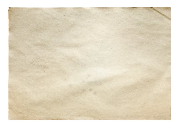 Vieux papier isolé sur fond blanc — Photo