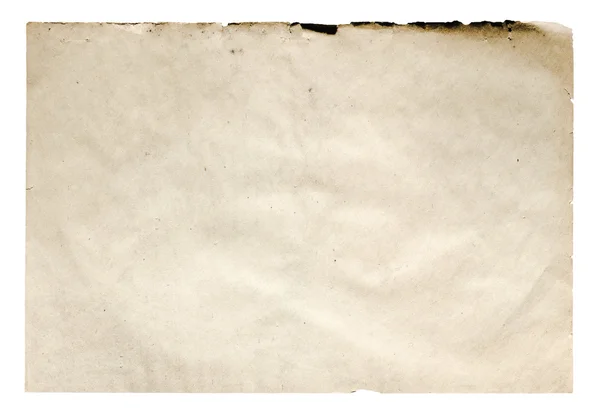Oud papier geïsoleerd op witte achtergrond — Stockfoto