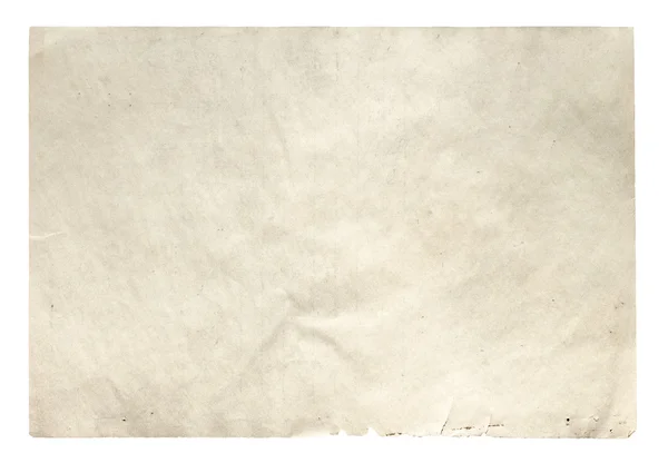 Vieux papier isolé sur fond blanc — Photo