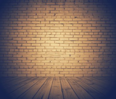 Tuğla duvarlı eski oda