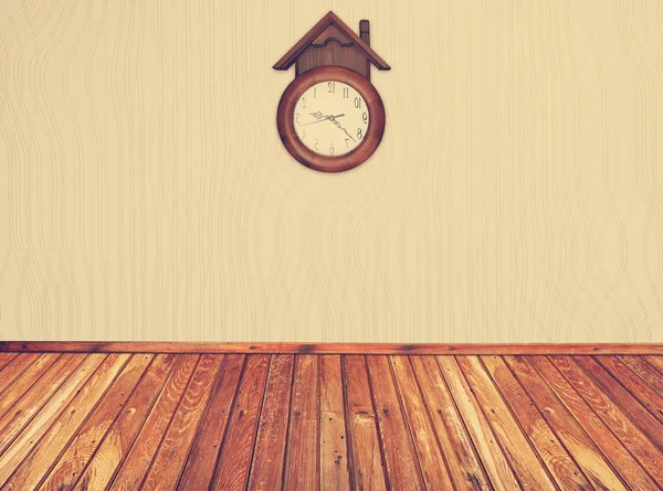 Room with vintage clock — Stock Photo, Image