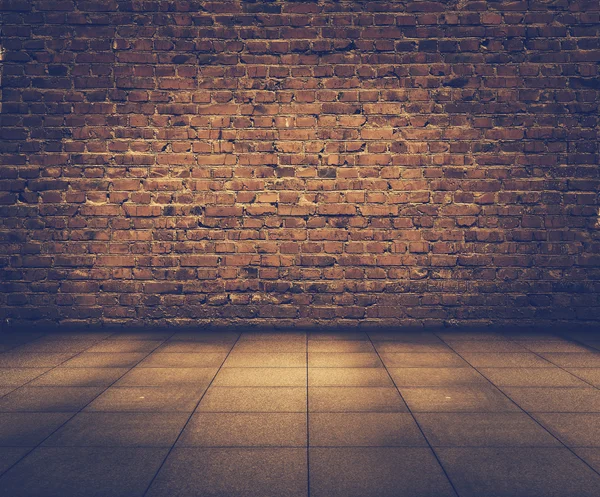 Interior with brick wall — Stock Photo, Image