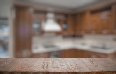 boş eski ahşap masa