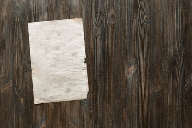 kağıt üzerinde eski ahşap yüzey