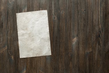 kağıt üzerinde eski ahşap yüzey