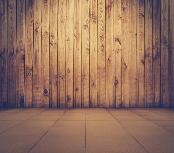 タイル張りの床と昔の部屋 — ストック写真