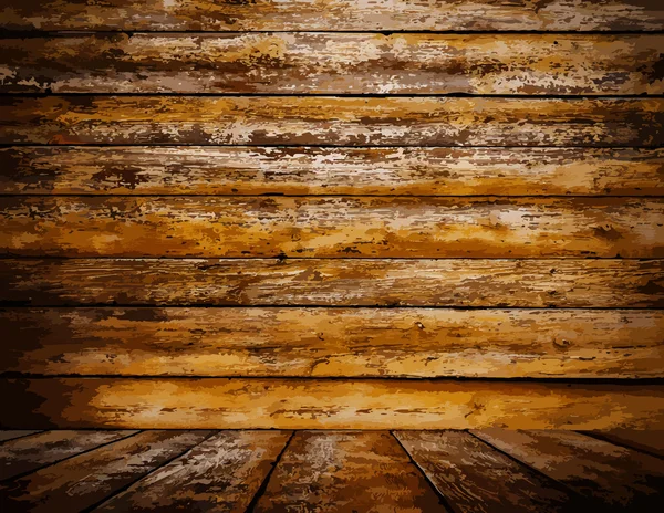 Vieux mur en bois — Image vectorielle