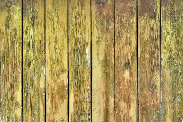 Vieux mur en bois peint — Image vectorielle