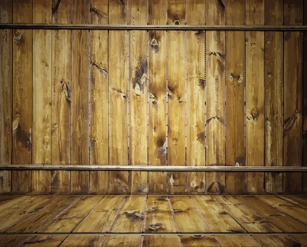 Painted old wooden wall — Stock Vector