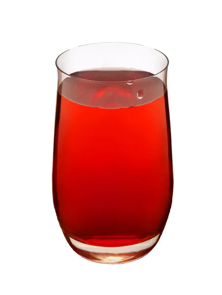 Genomskinligt glas med röd vätska — Stock vektor