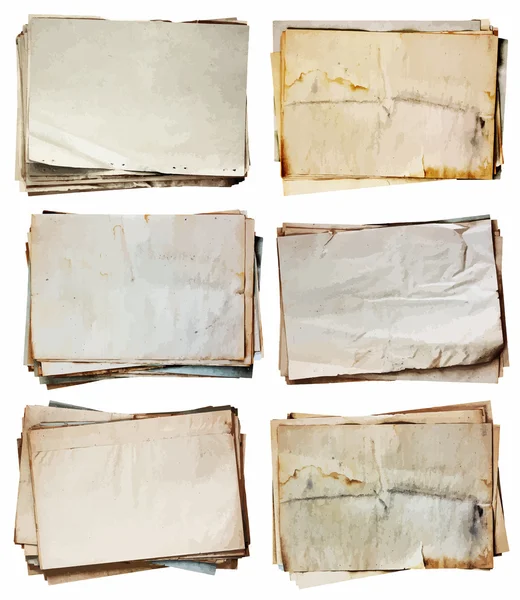 Pile de vieux papiers ensemble — Image vectorielle