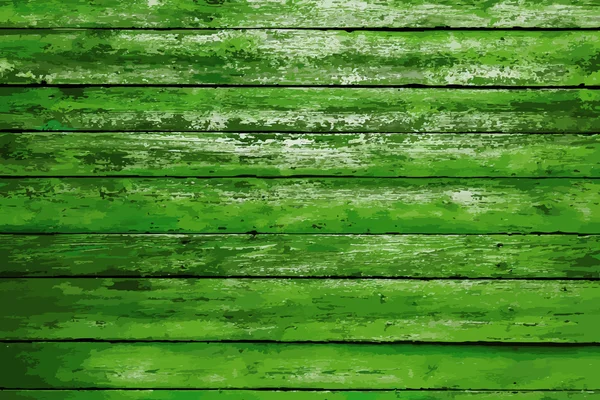 Mur en bois peint vert — Image vectorielle