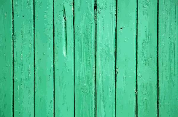 Зеленая деревянная стена — стоковый вектор