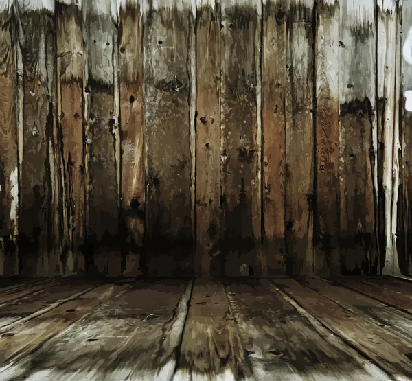 Stare drewniane ściany malowane. — Wektor stockowy
