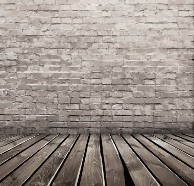 Tuğla duvarlı eski oda