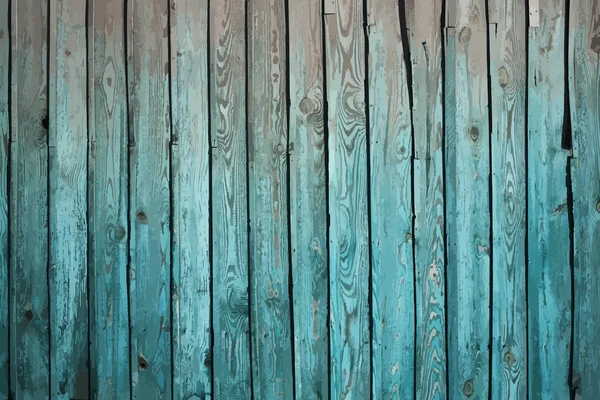 Mur en bois peint en bleu — Image vectorielle