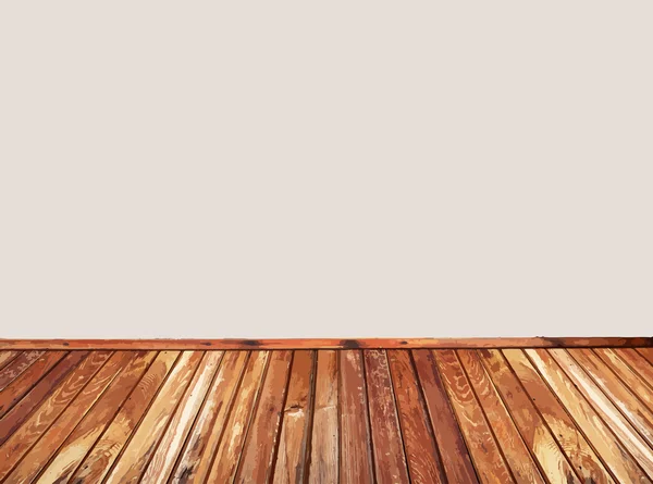 Interior vacío con suelo de madera — Vector de stock