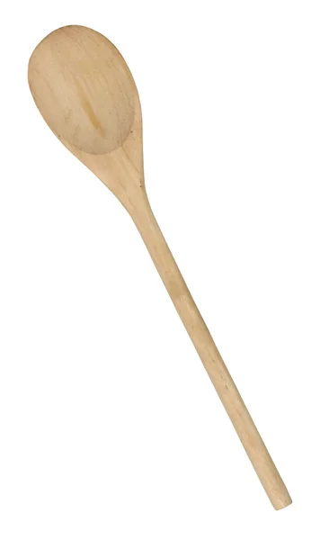 Cuchara. utensilios de madera — Vector de stock
