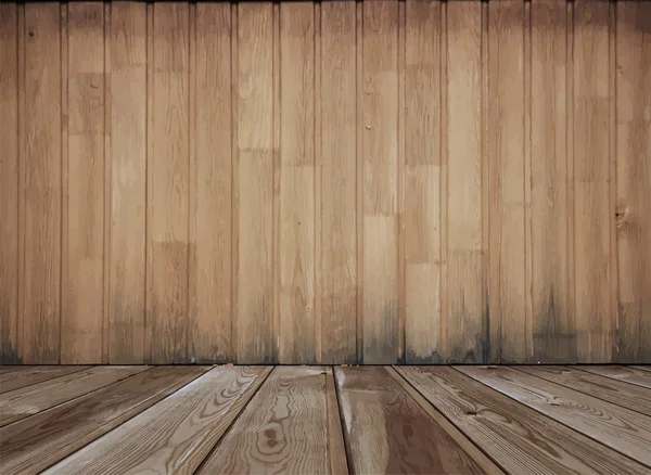 Geschilderde oude houten muur. — Stockvector