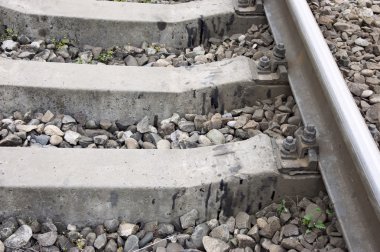 Demiryolu çapraz bağları yakın çekim