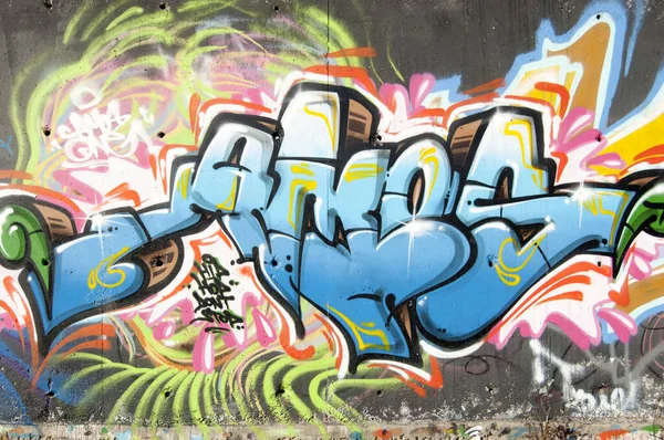 Dibujo Graffiti Pared Casa — Foto de Stock