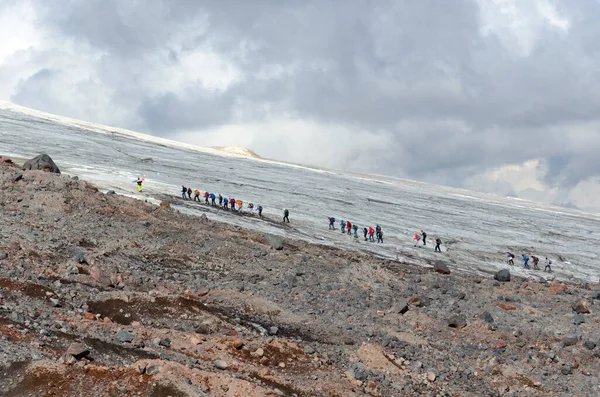 Groep Klimmers Verovering Van Elbrus — Stockfoto