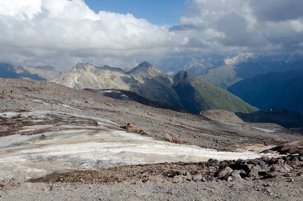 Ghiacciaio Eterno Cime Delle Montagne Del Caucaso Autunno — Foto Stock