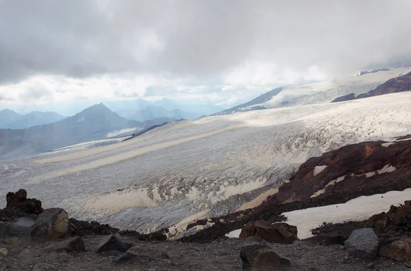 Gletsjer Bergen Van Kaukasus — Stockfoto