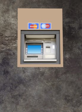 Duvardaki ATM makine